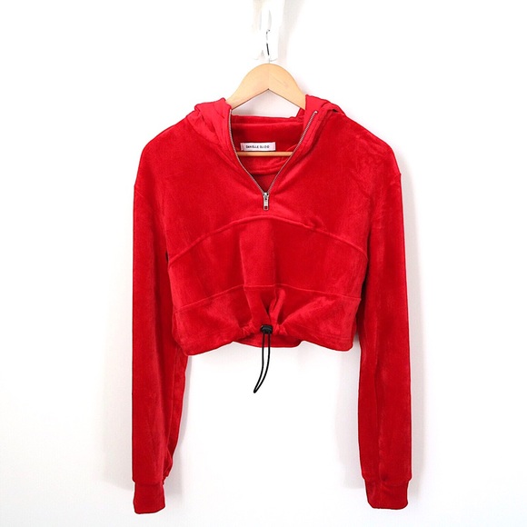 DANIELLE GUIZIO PT2 Velour Tracksuit in Red - Picture 4 of 8